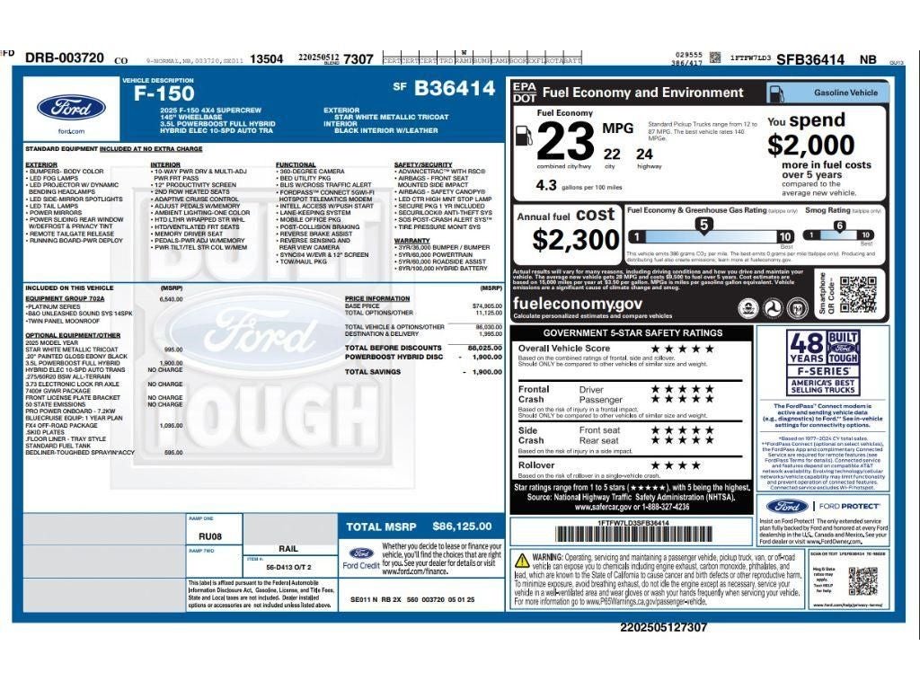 2025 Ford F-150 Platinum