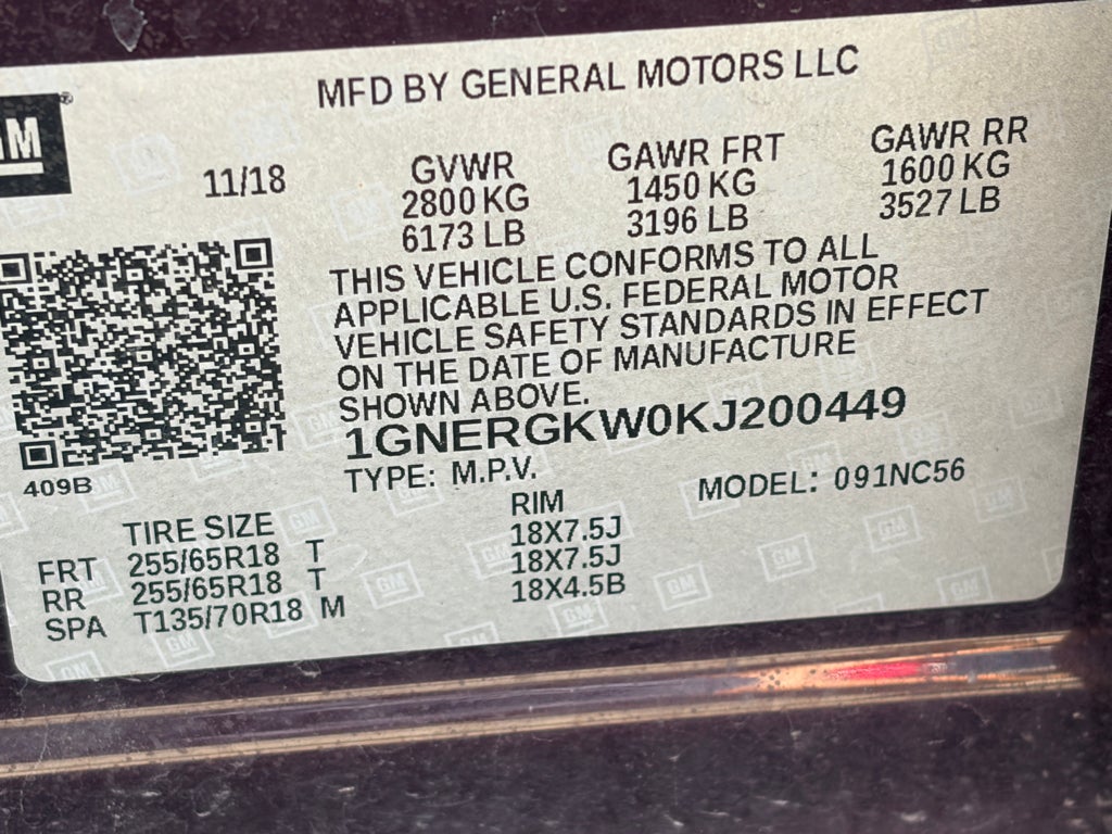 2019 Chevrolet Traverse LT Cloth