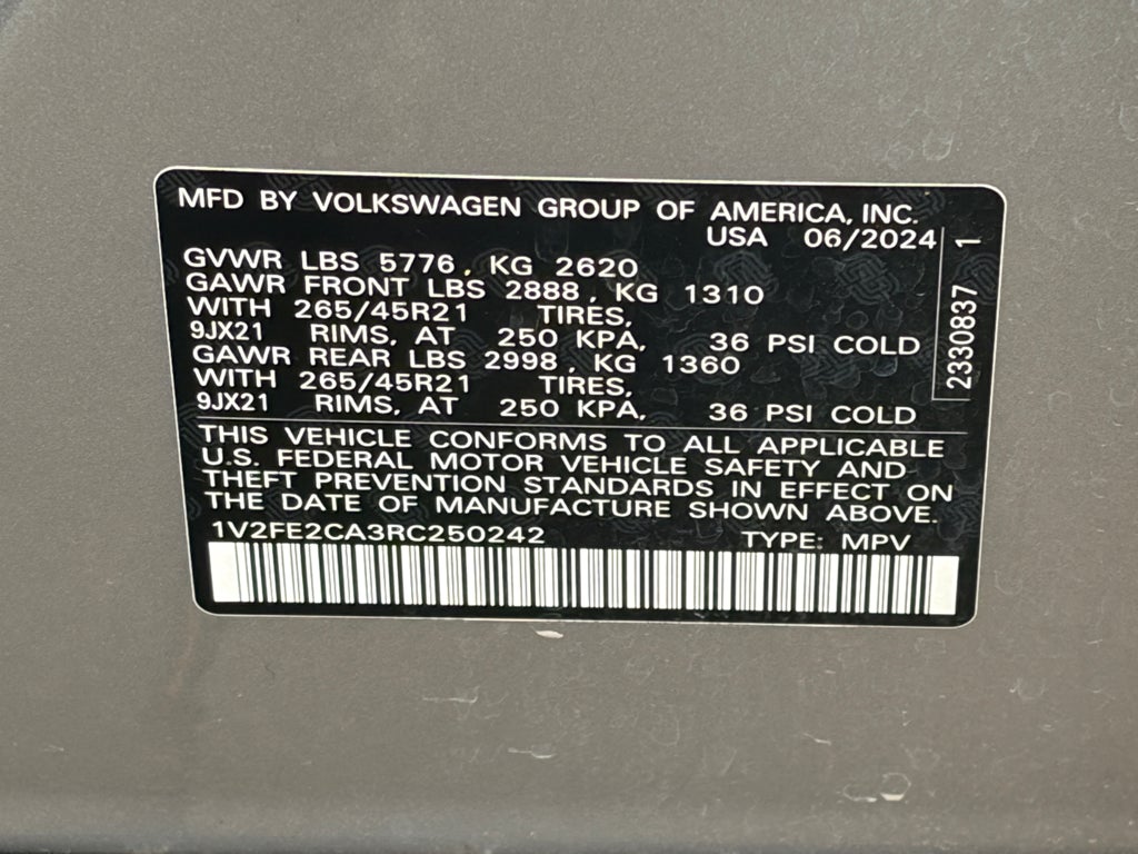 2024 Volkswagen Atlas Cross Sport 2.0T SEL Premium R-Line