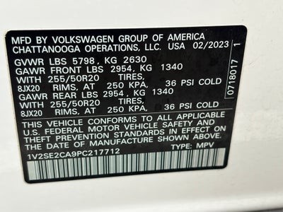 2023 Volkswagen Atlas Cross Sport 3.6L V6 SEL R-Line Black