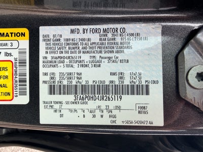 2018 Ford Fusion SE