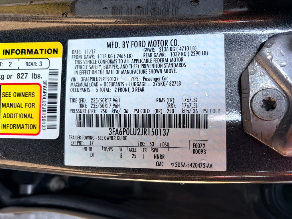 2018 Ford Fusion Hybrid SE
