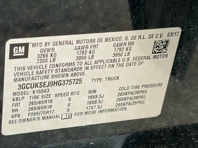 2017 Chevrolet Silverado 1500 LTZ