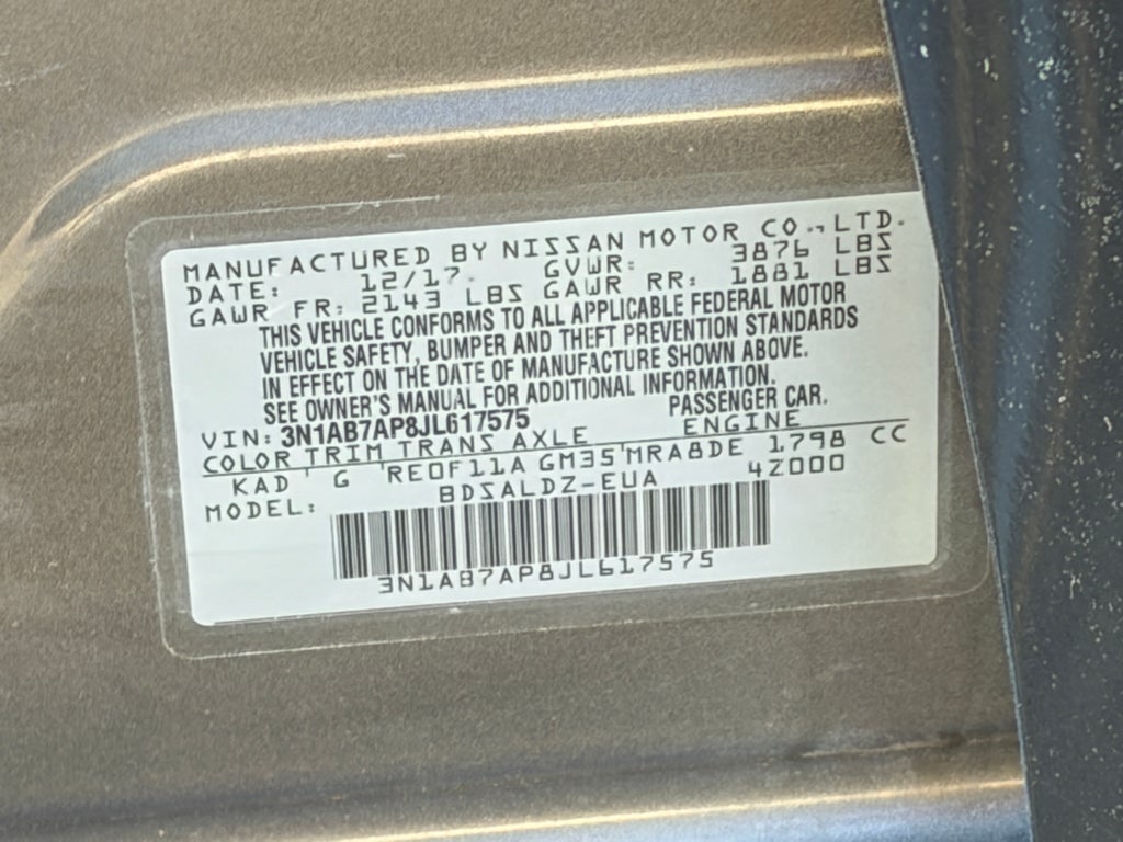 2018 Nissan Sentra SV