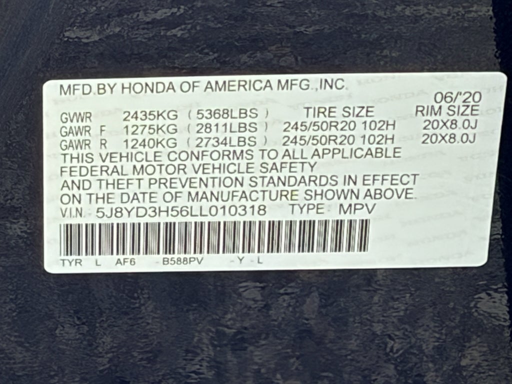 2020 Acura MDX w/Technology Pkg