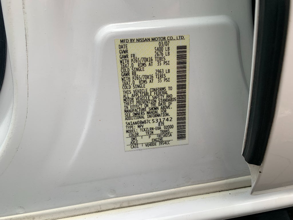 2007 Nissan Xterra S