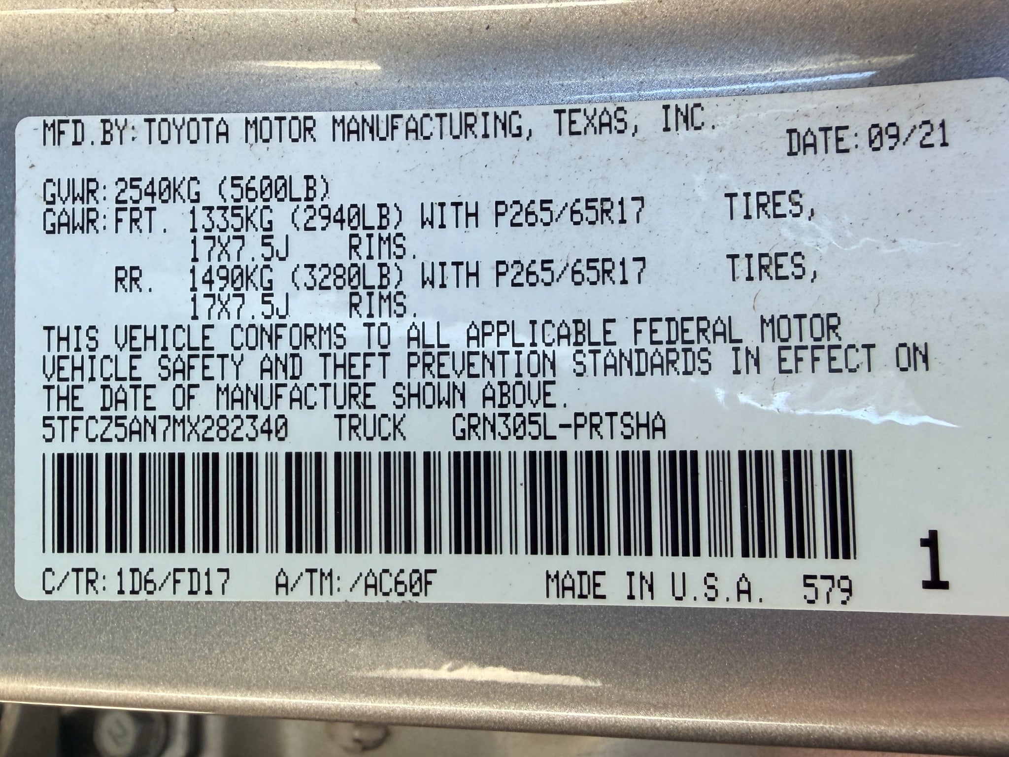 2021 Toyota Tacoma TRD Sport