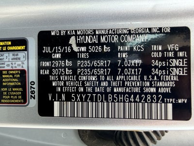 2017 Hyundai Santa Fe Sport 2.4L