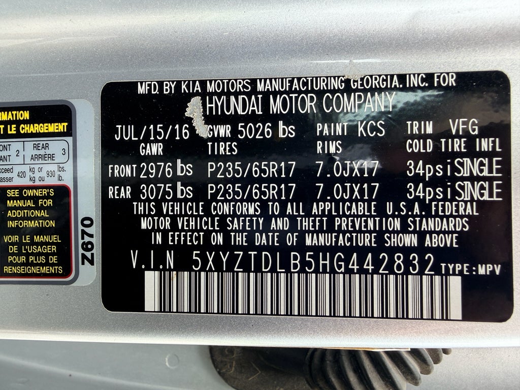 2017 Hyundai Santa Fe Sport 2.4L