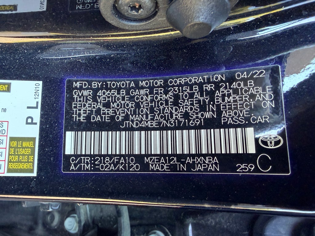 2022 Toyota Corolla Hatchback SE