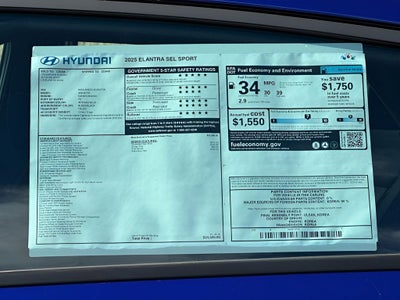 2025 Hyundai Elantra SEL Sport